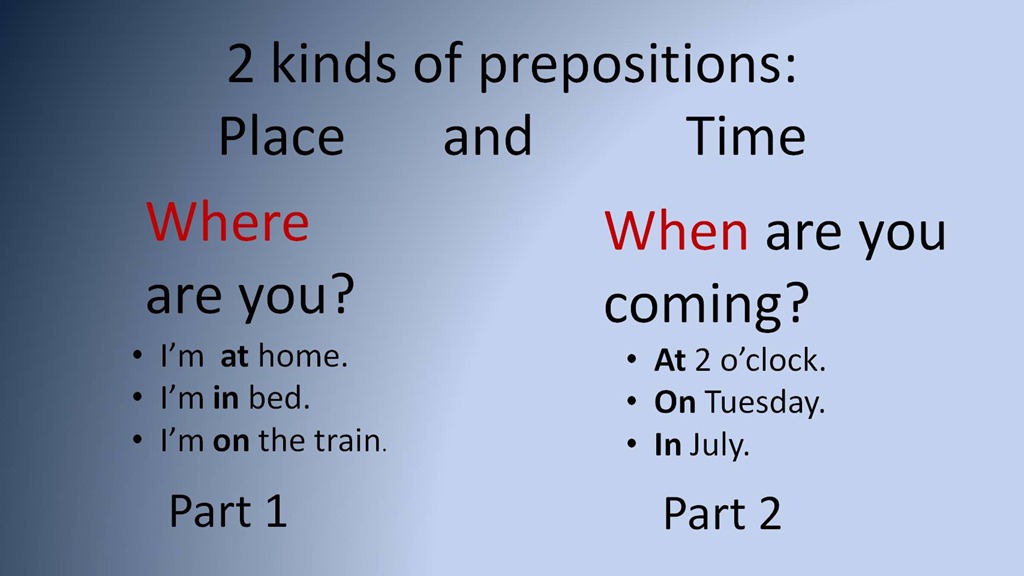 Answer preposition